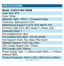 PCCooler C3D510 WH ARGB CPS PC Gaming Case w 3 FANs Easy Install Cable-Sto White