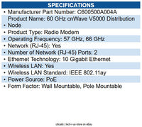 Cambium Networks C600500A004A 60GHz cnWave V5000 Distribution Node