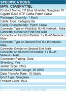 StarTech C6ASPAT7BL 7ft CAT6a Ethernet Cable - 10 Gigabit Category 6a Shielded