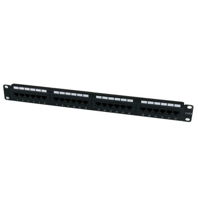 StarTech C6PANEL24 24 Port 1U Rackmount Cat 6 110 Patch Panel