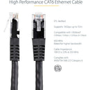 StarTech C6PATCH25BK 25ft CAT6 Ethernet Cable - Black Molded Gigabit