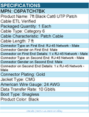 StarTech C6PATCH7BK 7ft CAT6 Ethernet Cable - Black Molded Gigabit