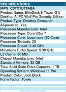 HP C6TX1UT#ABA EliteDesk 8 G1i Desktop Computer - Intel Core Ultra 7 265