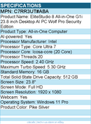 HP C7RR3UT#ABA EliteStudio 8 AiO G1i All-in-One Computer - Intel Core Ultra 7
