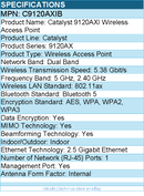 Cisco C9120AXIB Catalyst Dual Band 802.11ax 5.38 Gbit/s Wireless Access Point