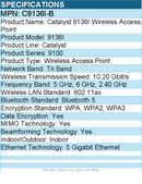 Cisco C9136I-B Catalyst Tri Band 802.11ax 10.20 Gbit/s Wireless Access Point