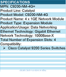 Cisco C9200-NM-4G= 4 x 1GE Network Module - For Data NetworkingGigabit Ethernet