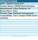 Cisco C9200-STACK-KIT= C9200 Stack Kit Spare for Catalyst 9200 Series switches