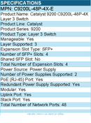 Cisco C9200L-48P-4X-E Catalyst 9200 C9200L-48P-4X Layer 3 Switch - 48 Ports