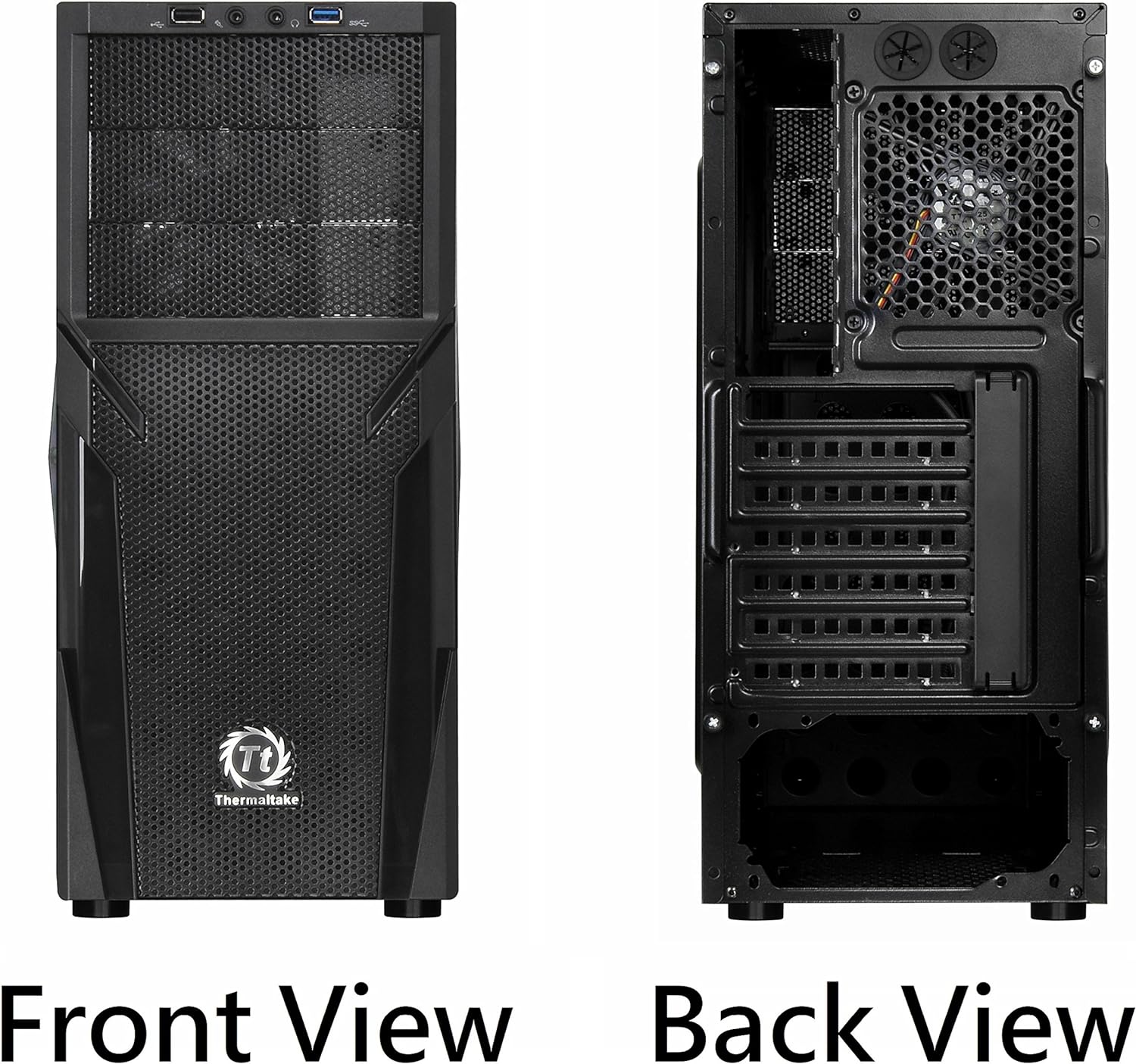 Thermaltake CA-1B2-00M1NN-00 Versa H21 Mid-tower Chassis - Black - Steel