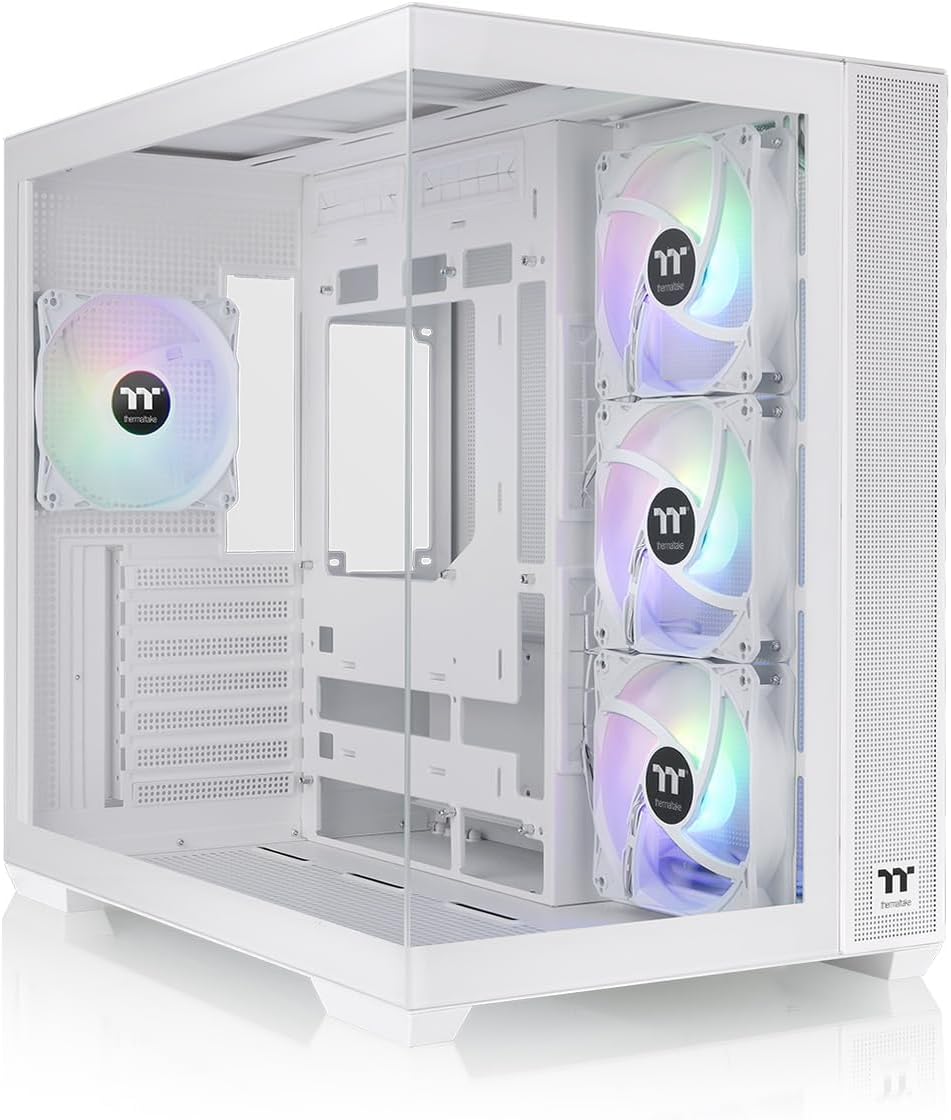 Thermaltake CA-1Z2-00M6WN-00 Computer Case -View 380 TG ARGB Snow Mid Tower SPCC