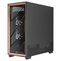 Antec FLUX PRO Walnut Wood Black High Airflow Temp Disp Full Tower EATX PC Case