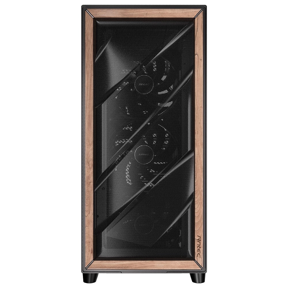 Antec FLUX PRO Walnut Wood Black High Airflow Temp Disp Full Tower EATX PC Case