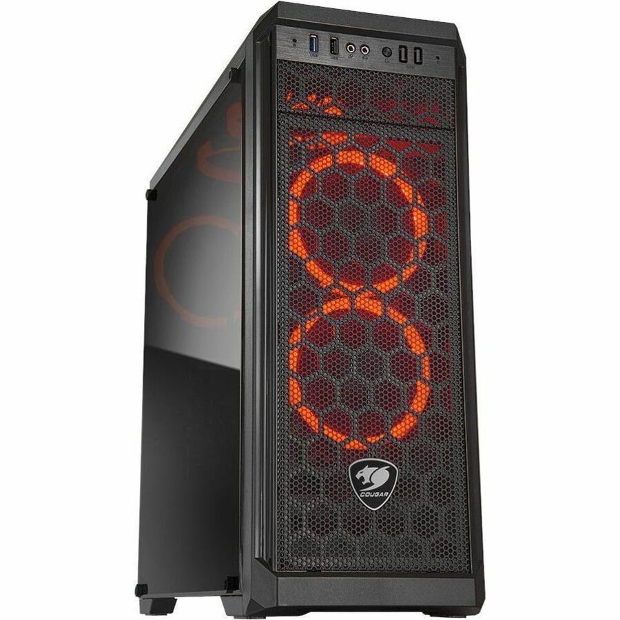 Cougar MX330-F Elegant Mid Tower PC Case 5x FANS Front USB 5x Drive Bays Black