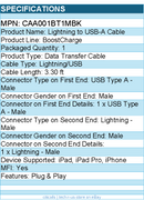 Belkin CAA001BT1MBK BoostCharge USB-A Cable (1 meter / 3.3 foot, Black)
