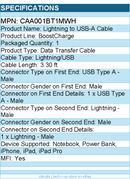 Belkin CAA001bt1MWH BoostCharge USB-A Cable (1 meter / 3.3 foot, White)