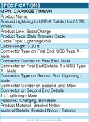 Belkin CAA002bt1MWH Braided USB-A Cable (1m / 3.3ft, White)
