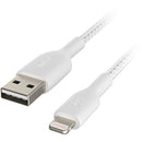 Belkin CAA002BT1MWH Braided Cable to USB-A Cable (1m / 3.3ft, White) - MFI