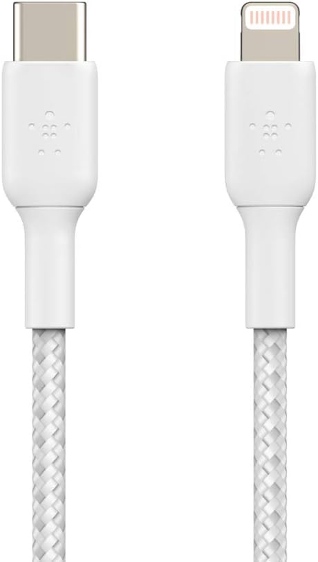 Belkin CAA004BT2MWH Braided USB-C to Cable (2m / 6.6ft, White)
