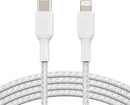 Belkin CAA004BT2MWH Braided USB-C to Cable (2m / 6.6ft, White)