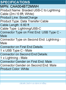 Belkin CAA004BT2MWH Braided USB-C to Cable (2m / 6.6ft, White)