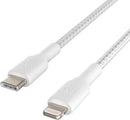 Belkin CAA004BT2MWH Braided USB-C to Cable (2m / 6.6ft, White)