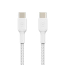 Belkin CAB004BT1MWH Braided USB-C to USB-C Cable (1m / 3.3ft, White)