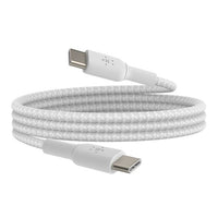 Belkin CAB004BT1MWH Braided USB-C to USB-C Cable (1m / 3.3ft, White)