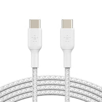 Belkin CAB004BT1MWH Braided USB-C to USB-C Cable (1m / 3.3ft, White)