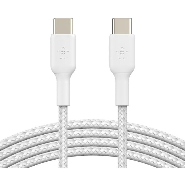 Belkin CAB004BT1MWH Braided USB-C to USB-C Cable (1m / 3.3ft, White)