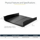 StarTech CABSHELFV 2U 16in Universal Vented Rack Mount Cantilever Shelf