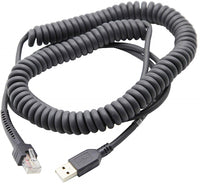 Zebra CBA-U12-C09ZAR Cable, USB: Series A Connector, 9ft. 2.8m Coiled