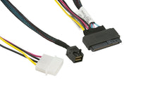 Supermicro CBL-SAST-0957 MiniSAS HD to U.2 with 4-Pin Power Connector Cable