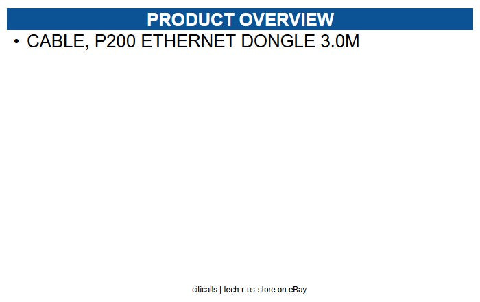 VeriFone CBL435-004-01-A CABLE, P200 ETHERNET DONGLE 3.0M