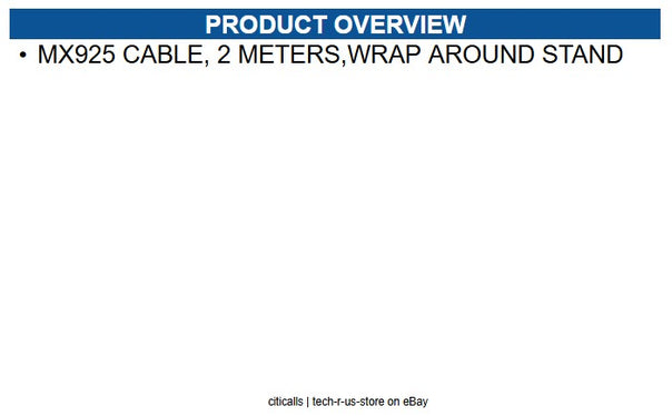 VeriFone CBL435-005-02-A MX925 CABLE, 2 METERS,WRAP AROUND STAND