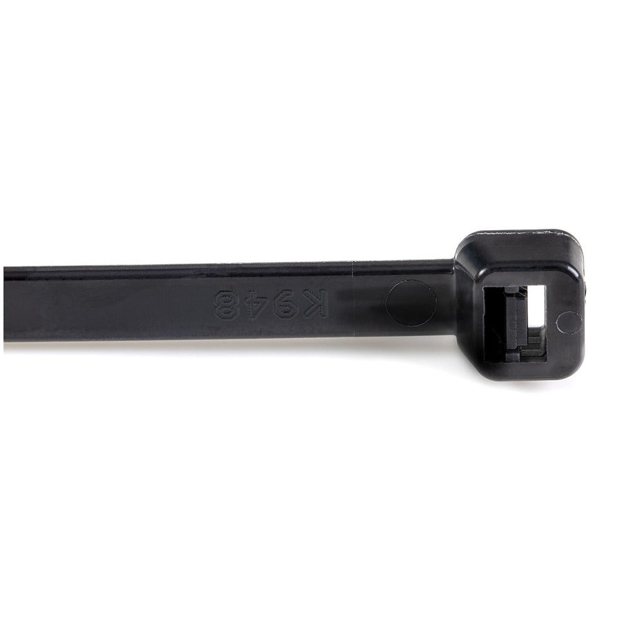 StarTech CBMZT8B 8" Cable Ties - Black Large Nylon/Plastic Zip Tie