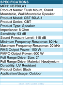 Harman JBL CBT50LA1 Flush Mount, Stand Mountable, Wall Mountable Speaker
