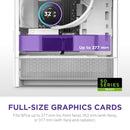 NZXT CC-H31FW-01 Computer Case - H3 FLOW Mid Tower Clear Tinted TG White Retail