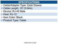 APG Cash Drawer CD-102A-10 Multipro Interface Cable