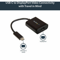 StarTech CDP2DP USB C to DisplayPort Adapter 4K 60Hz - Black