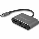 StarTech CDP2HDVGA USB C to VGA and Video Adapter - Aluminum - USB-C Multiport