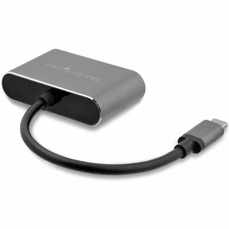 StarTech CDP2HDVGA USB C to VGA and Video Adapter - Aluminum - USB-C Multiport