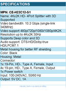 SIIG CE-H22C12-S1 4Kx2K Video 4Port Splitter with 3D Supported RTL