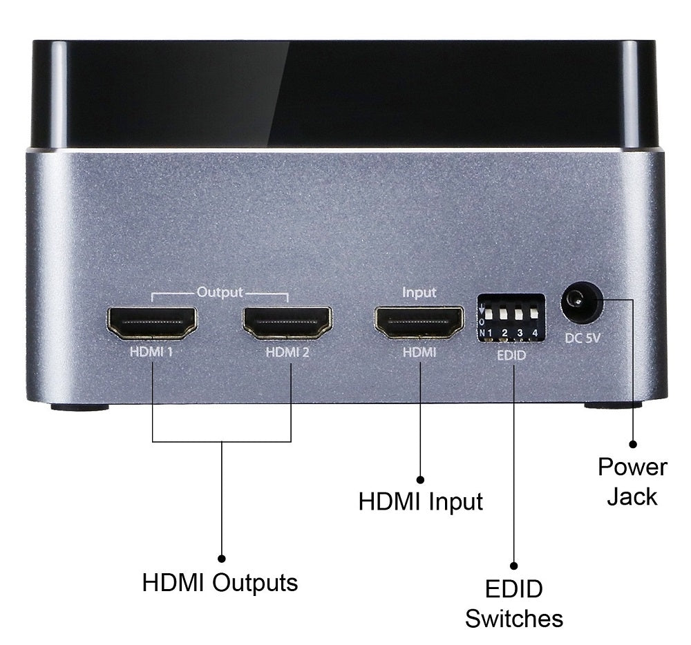SIIG CE-H22K12-S1 Premium 2-Port Video Splitter with EDID - 4Kx2K 60Hz