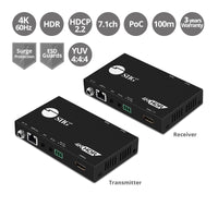 SIIG CE-H23311-S1 4K HDR Video 2.0 HDBaseT Extender Cat5e 6 w RS-232&IR 100m