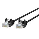Belkin CE001B25-BLK-S 25 ft CAT6 Slim Gigabit Snagless UTP Ethernet Cable -Black