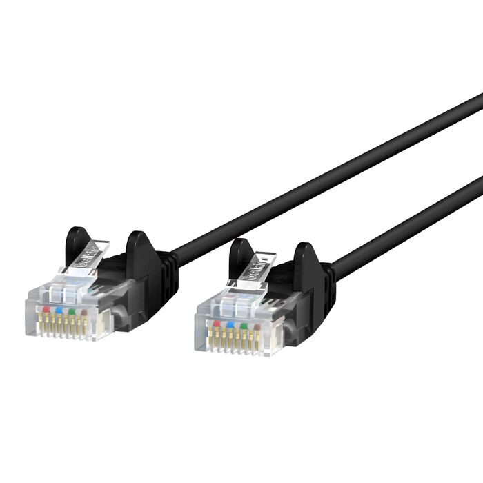 Belkin CE001B25-BLK-S 25 ft CAT6 Slim Gigabit Snagless UTP Ethernet Cable -Black