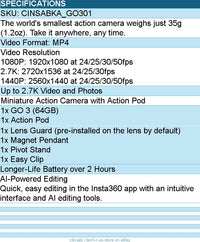Insta360 CINSABKA_GO301 Camera - Insta360 GO 3 (64GB) Retail
