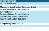 Insta360 CINSBBMD Accessory - Screen Protector for Insta360 X4 Retail