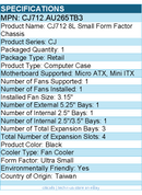 In Win CJ712.AU265TB3 CJ712 8L Small Form Factor Chassis  - 3 x Bay - Black